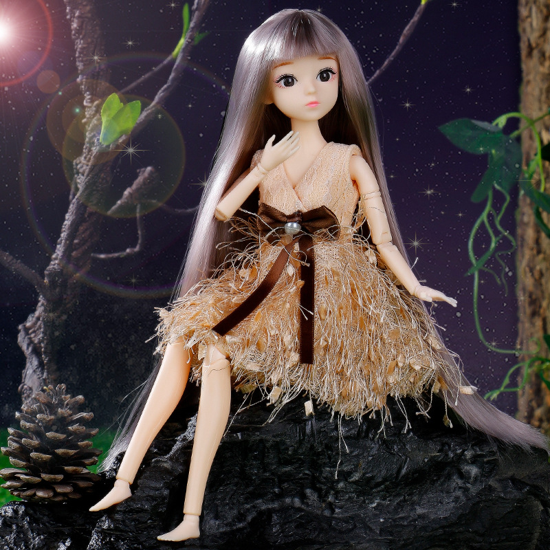 30cm Yitian Barbie Doll Naked Baby Body 3D Real Eyes 26 Joint Cake Baking Decoration Dress up Princess