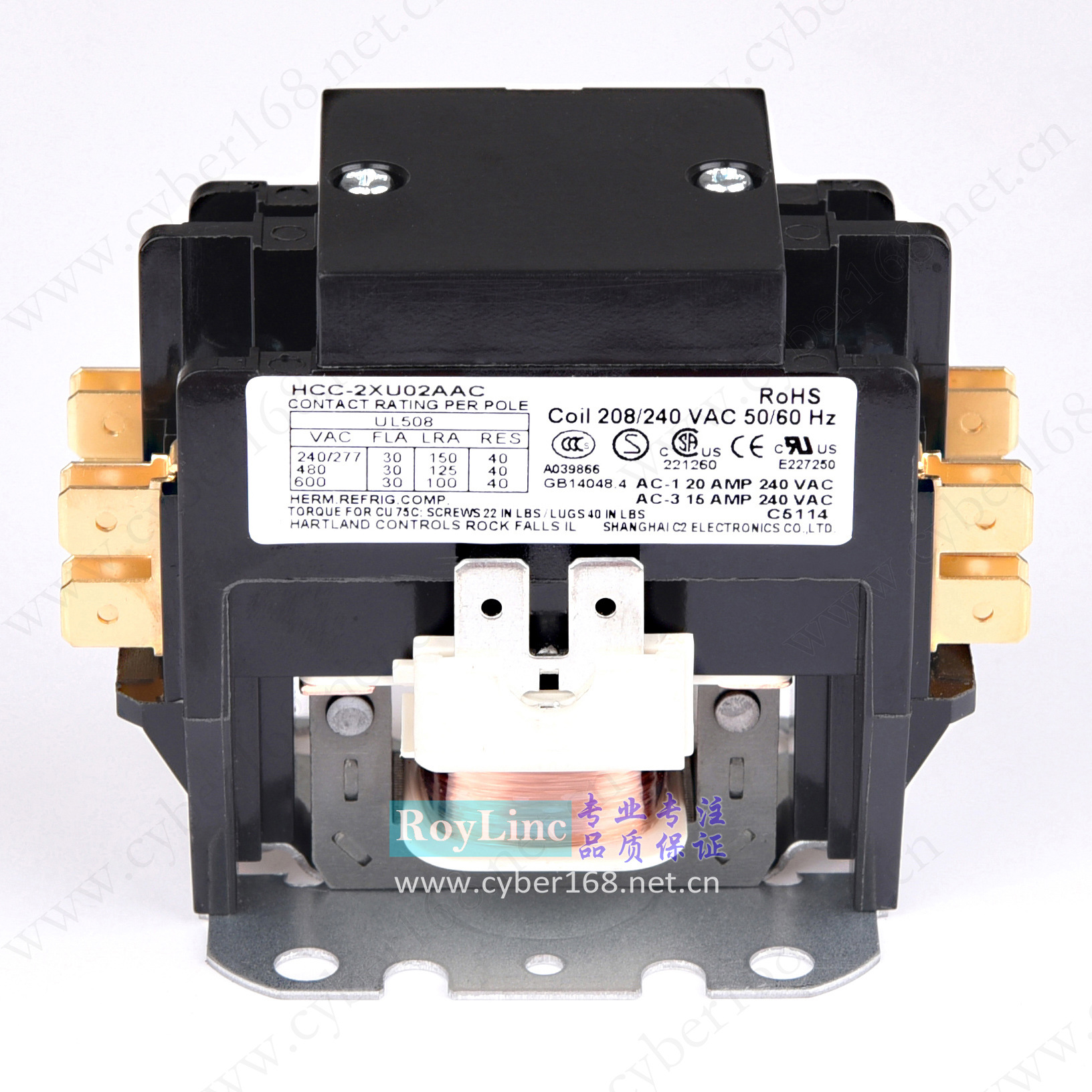208V-240V 30A HCC-2XU02AAC Биполярный двухполюсный кондиционер насос для льда AC контактор