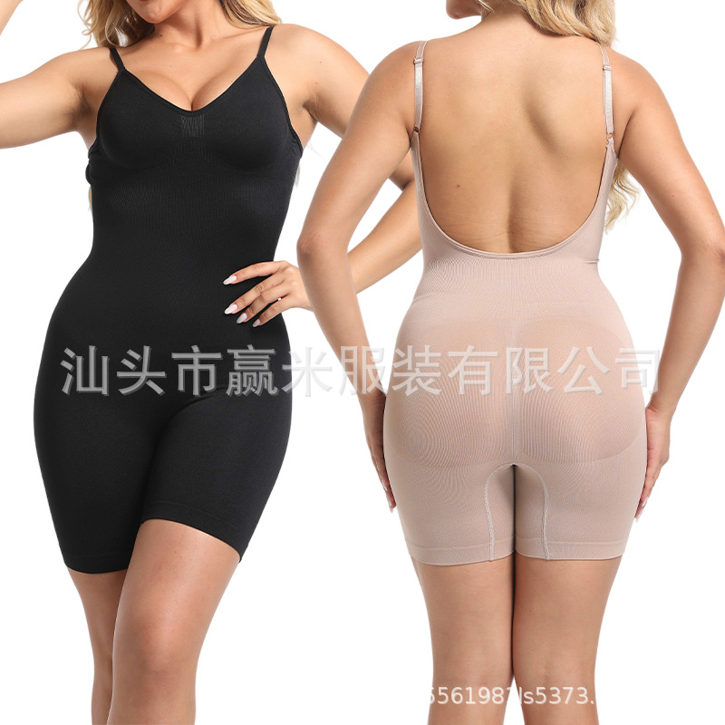 Бесшовный послеродовой корсет для поднятия бедер, формирующее белье, сжатие живота, без спинки, комбинезон