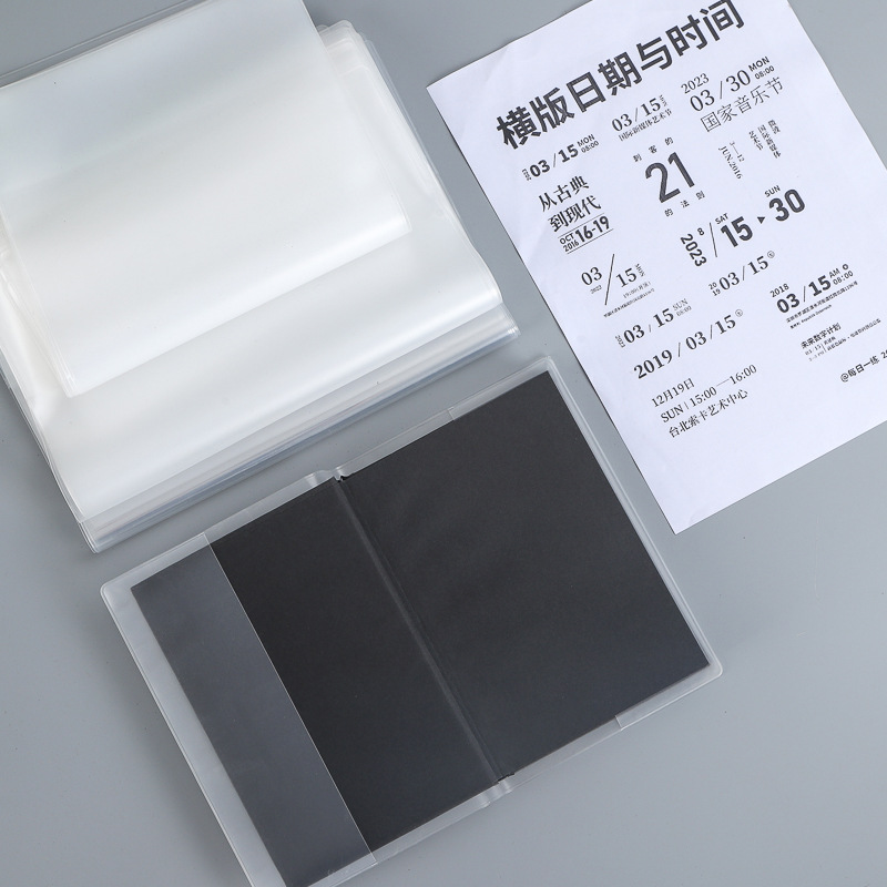 Manufacturers develop transparent pvc book cover book jacket envelope rubber cover leather notebook student protective cover frosted eva