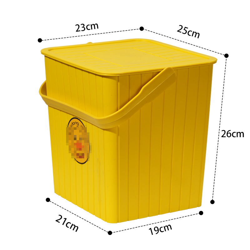 Plastic Storage Box Can Sit on the Bucket Toy Bucket Household Bucket Square Bucket Kindergarten Special Bucket with Lid Bucket Printing