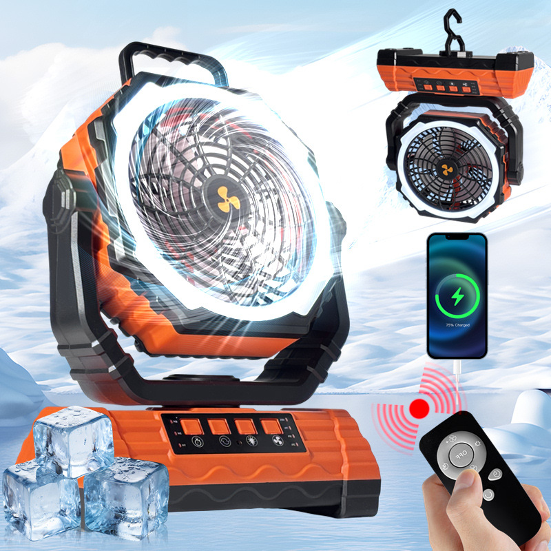 Портативный кемпинговый вентилятор с USB зарядкой, мощный, для палатки, зарубежная торговля