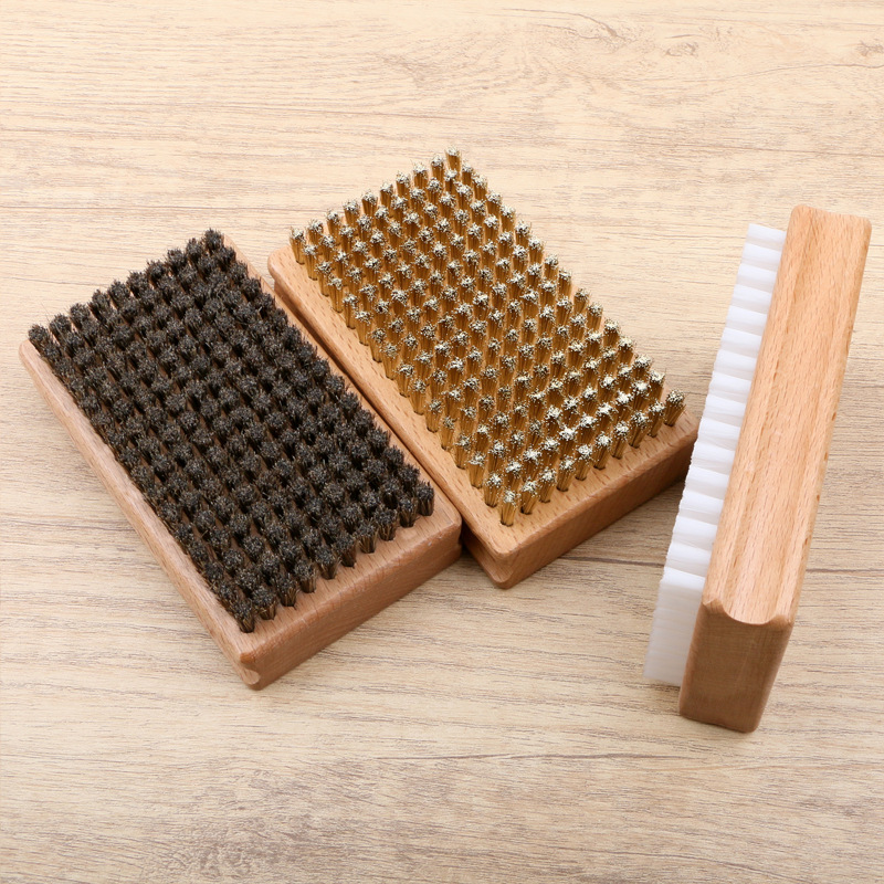 Ski board brush waxing brush single board double board snow wax brush ski board brush copper wire brush nylon brush horse hair polishing brush