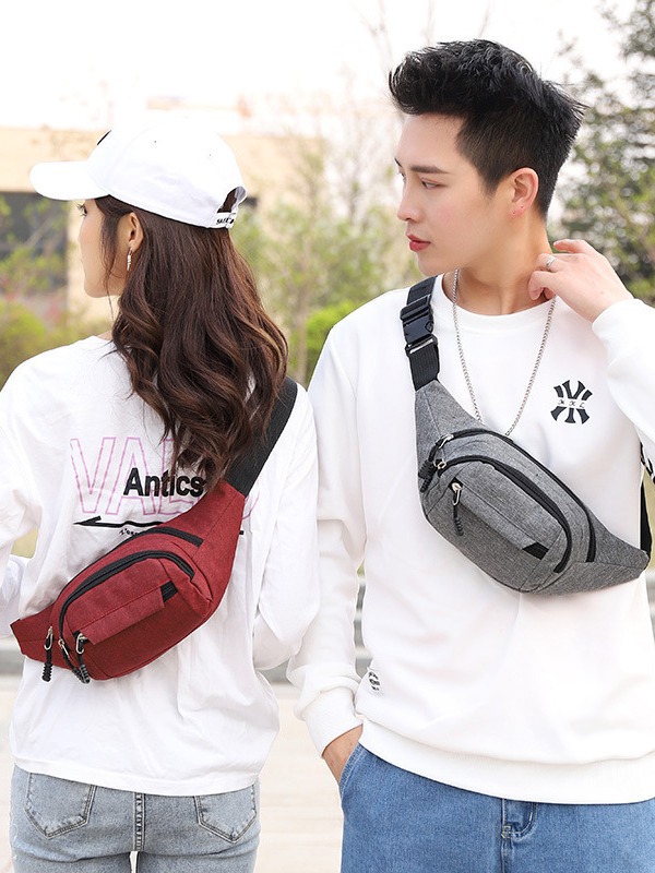 Customized Multifunctional Men's Waist Bag Nylon Sports Running Mobile Phone Waist Bag Women's Bag Work Site Cashier Crossbody Bag