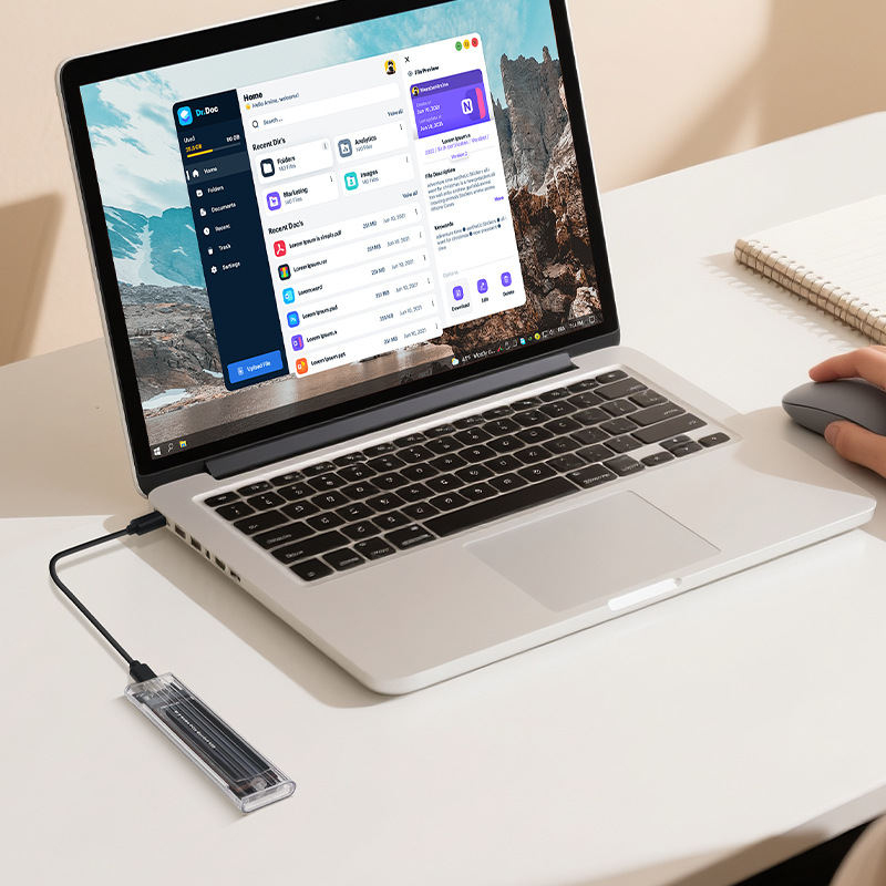 m.2 mobile Hard Drive Box NGFF Protocol mobile Hard Drive Shell Factory Direct Sales m.2 Transparent Hard Drive Box