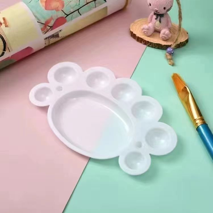 Оптовая палитра сливы утолщенная гуашь акриловая художественная детская принадлежности палитра коробка пигментная тарелка