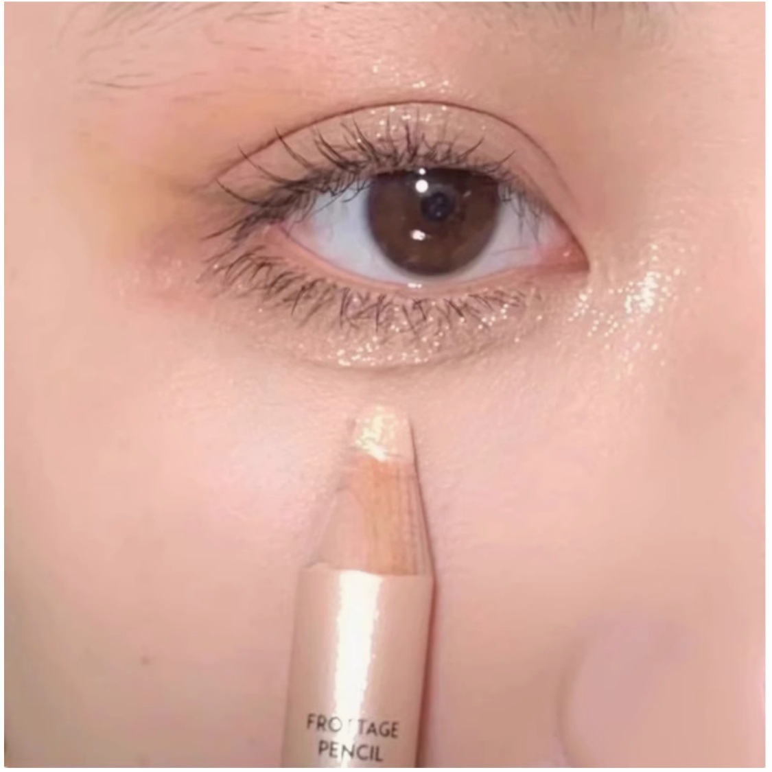 T Ol Fochool Cool/Eye Shadow Stick Champagne Pearlescent Glitter Eye Makeup