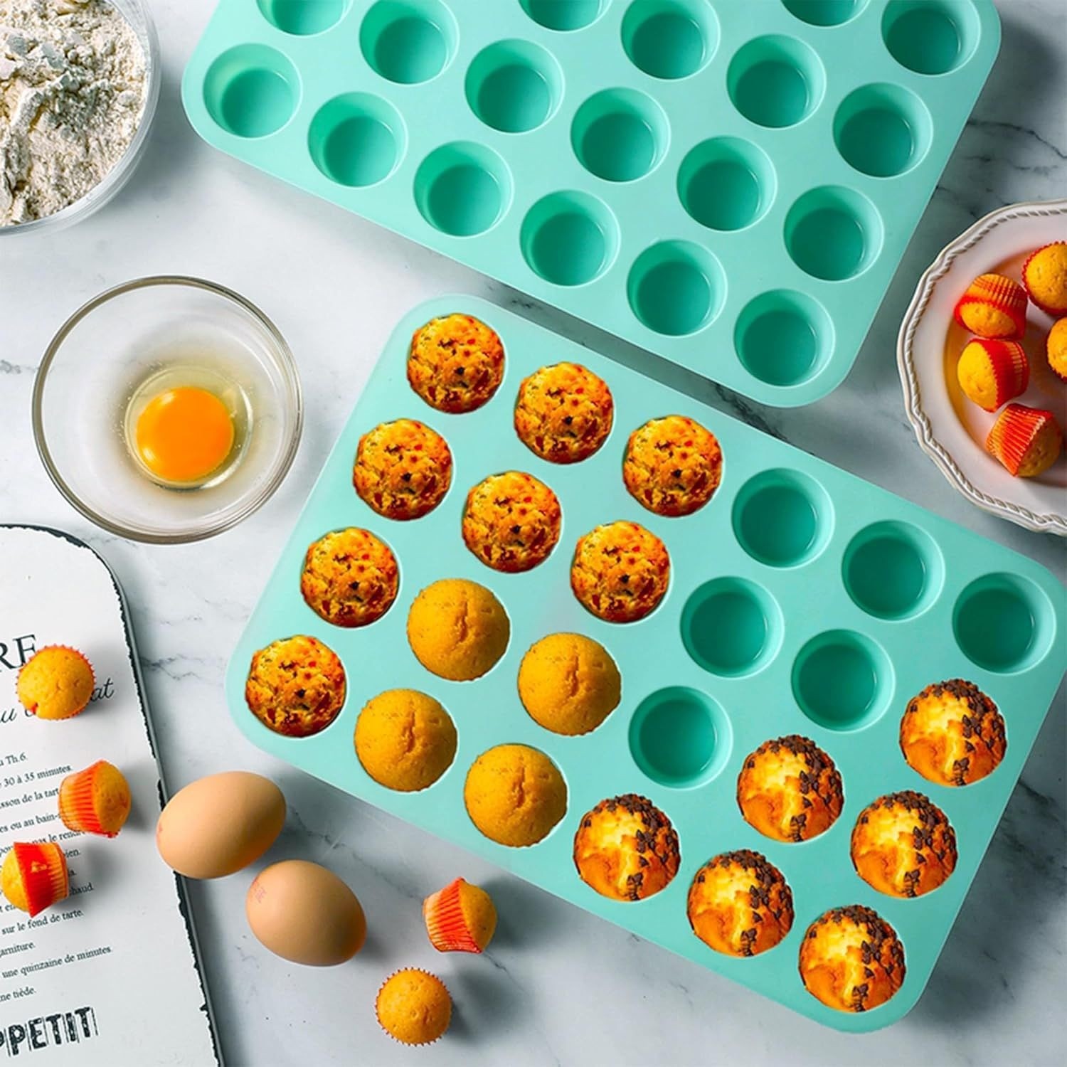 24 hole silicone baking mold, ice making silicone mold, baking small cake making afternoon tea, high quality