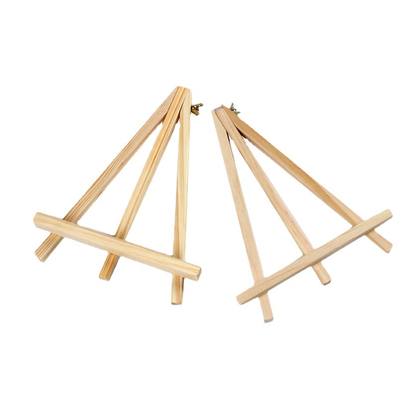 Factory wholesale 18*24 wooden tripod easel Mini small easel wooden triangle bracket oil painting display stand
