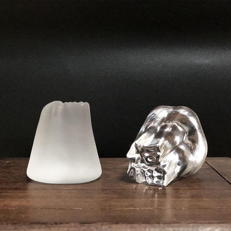 Крышка для чаши из кристального стекла с символом "Фу", оптовые аксессуары для чая