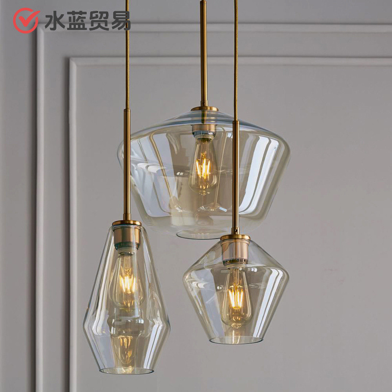 Скандинавские лампы, маленькая люстра, современный простой легкий роскошный ресторанный светильник, лестничный светильник, креативный стол industrial style