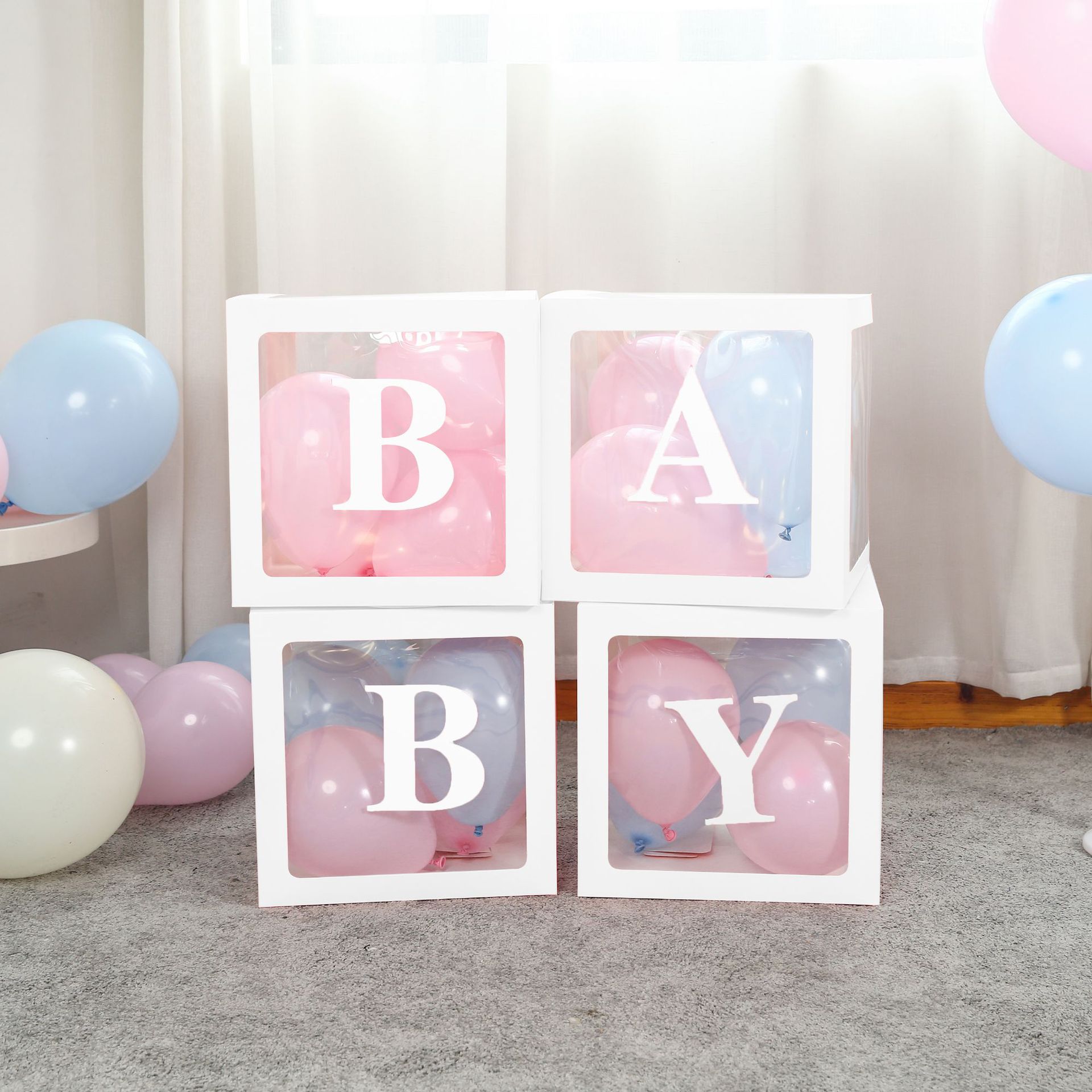 Hot Sale Party Confession Goddess Valentine's Day 5201314 Transparent Baby Balloon Box Teacher's Day Festival Supplies