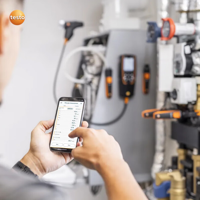 Testo Testo310Ii Flue Gas Analyzer Boiler Combustion Efficiency Analyzer Co/O2 with Bluetooth Printer