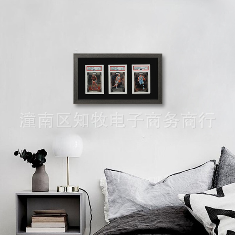 Pony Polly PTCG Baokemeng PSA Rating Card Brick Frame BGS Star Card Three-Grid Photo Frame Wood Mounted Frame Card Wall