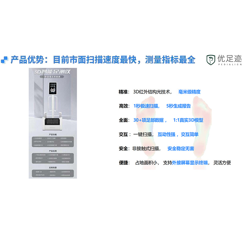 3D Foot Measurement Intelligent Foot Measurement Shoe Size Selection Foot Scanner Foot Correction Foot Shape 3D Scanner