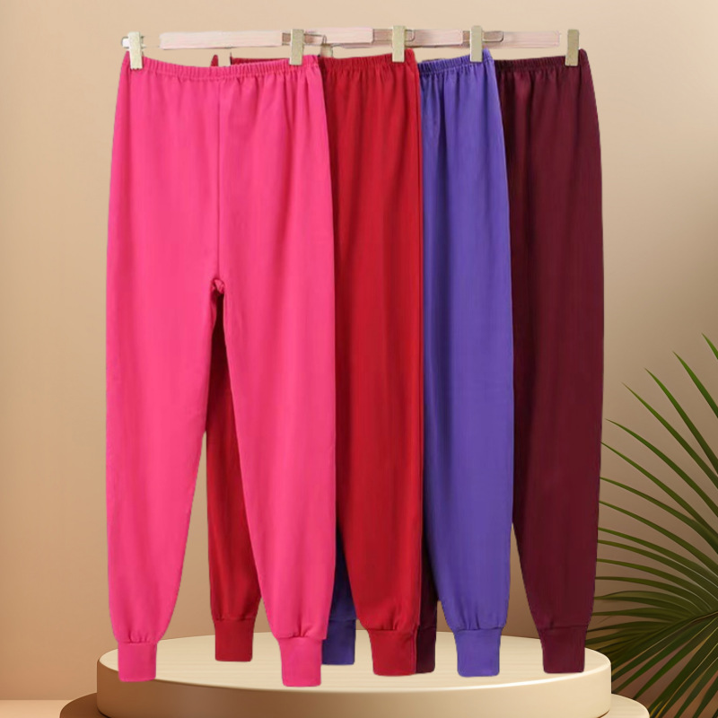 Оптовая продажа теплых хлопковых осенних брюк для женщин среднего и пожилого возраста, свободные высокоэластичные леггинсы для матерей больших размеров