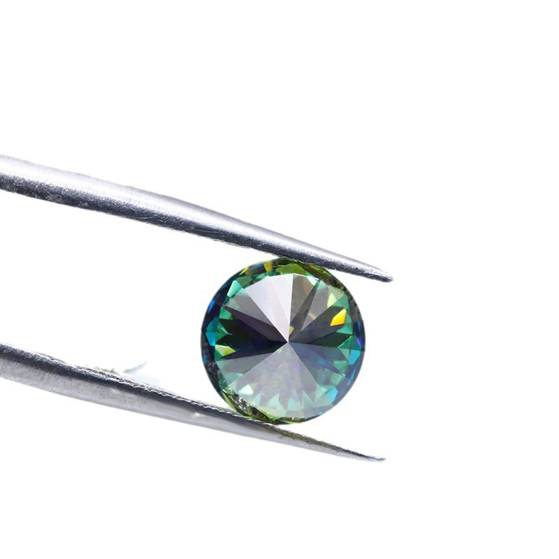 Temu Hot Product Special Price Green Moissanite Round 0.5-3Ct Eight Hearts and Eight Arrows Cut Loose Synthetic Carbon Silicon Stone