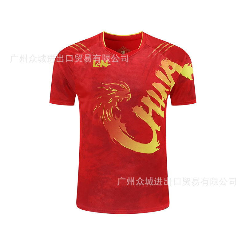 Summer and Autumn New Style Table Tennis Clothing Men's and Women's Quick-drying Sports Short-sleeved Breathable Training Clothing Competition Clothing Training Clothing Breathable
