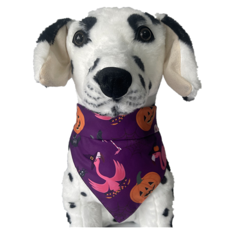 Cross-border Amazon Halloween pet saliva towel pet scarf pet triangle towel dog bib cat dog scarf