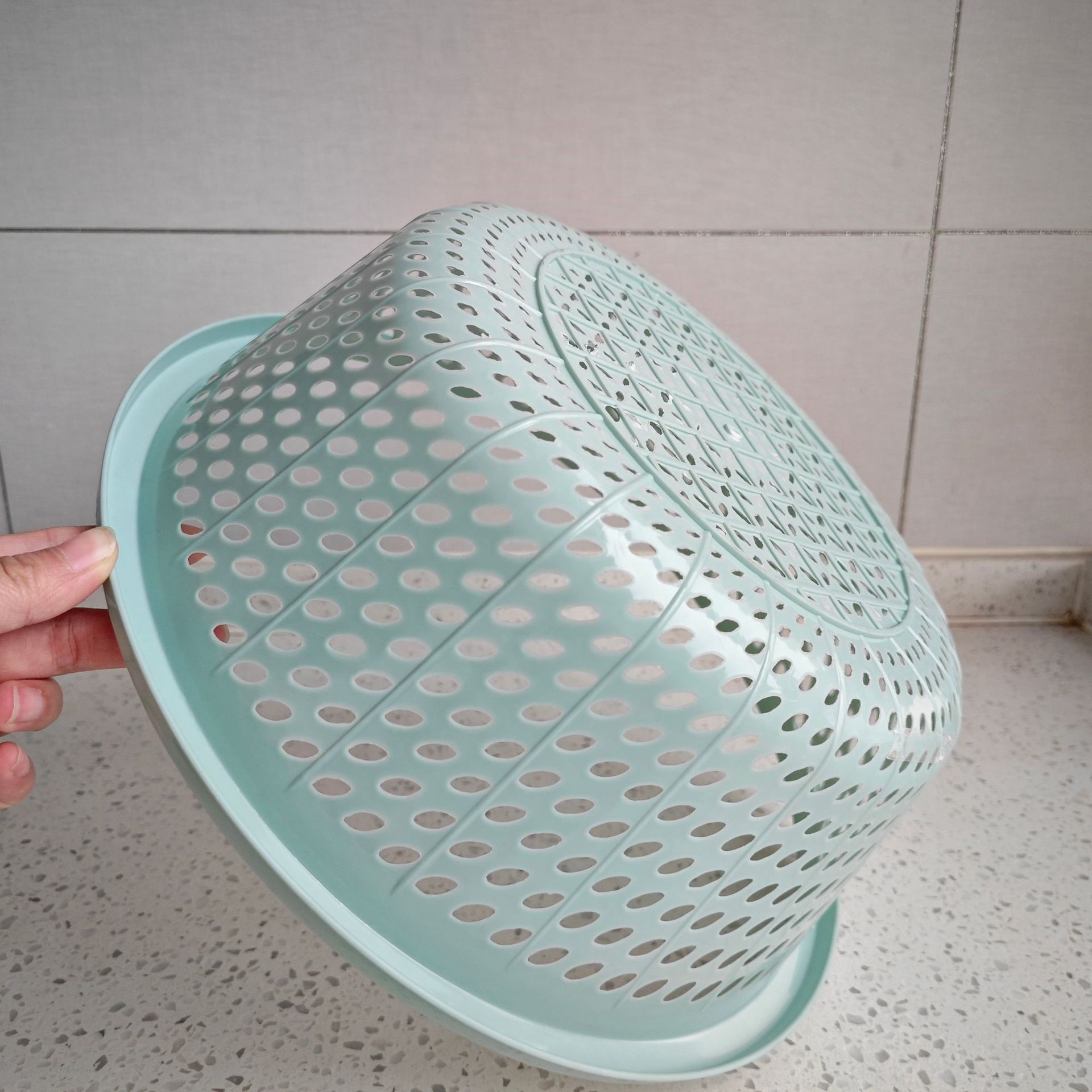 Factory direct round drain basket fruit vegetable basket rice sieve