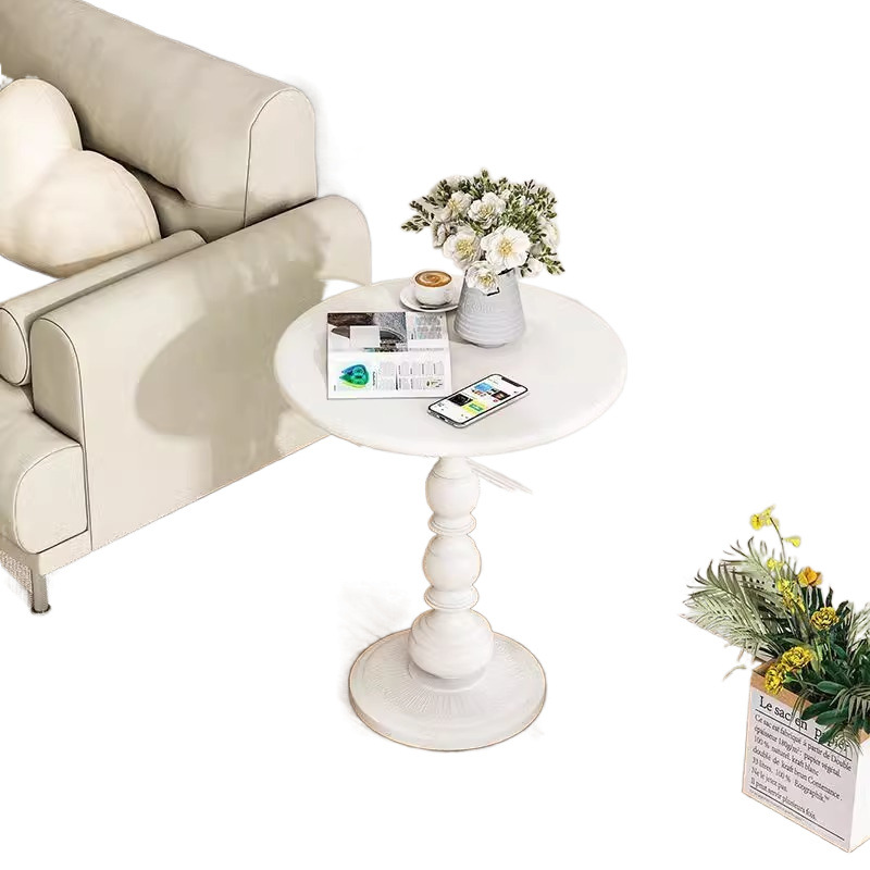 [11000 people's collection] living room household small tea table side table retro corner table iron bedside balcony small round