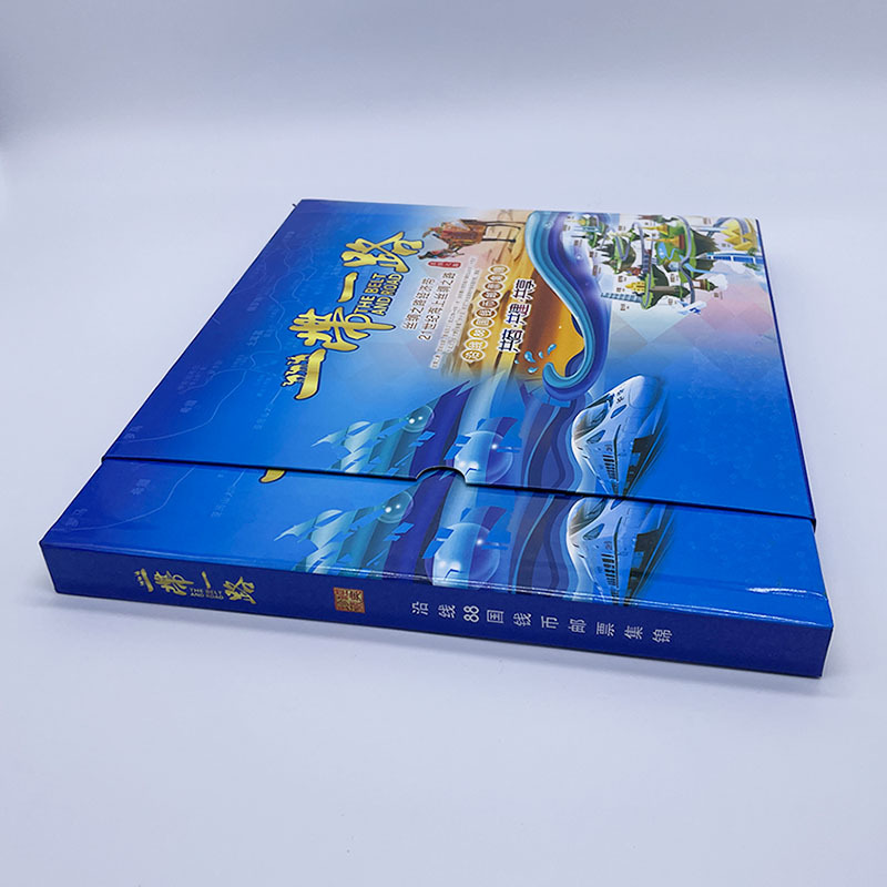 One Belt One Road New Silk 88 Countries Commemorative Collection Book Foreign Currency Coin Collection Book Stamps Coins Business Gifts