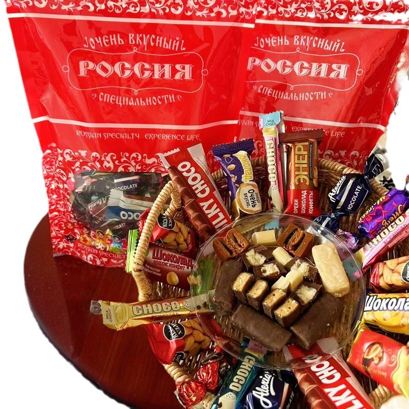 Wedding candy Russian flavor chocolate purple candy toffee mixed wholesale annual gift bag casual candy