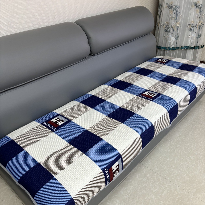 Blue style student dormitory bed cover four seasons universal three-piece double-sided dual-purpose non-slip quilted bed sheets machine washable