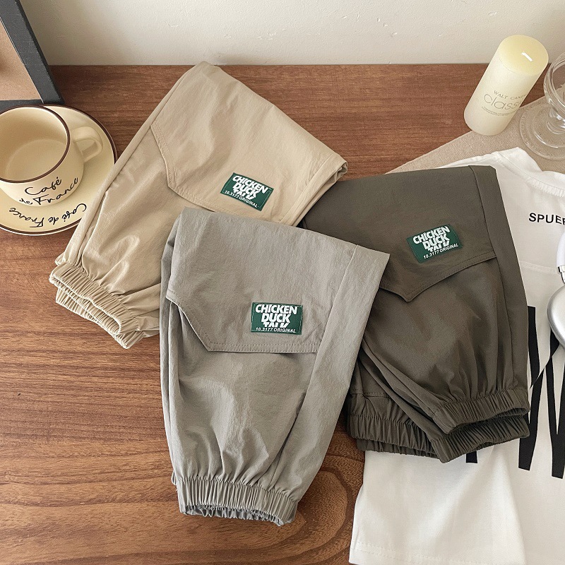 Boys' pants thin children's summer overalls large children's quick-drying trousers boys casual pants trendy wholesale children's clothing