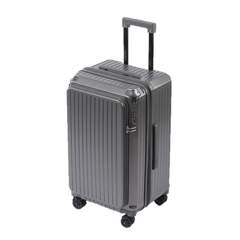 Side-Opening Suitcase, Large Capacity, Expandable, New Thickened Five-Wheel Trolley Case, Password Suitcase, Suitcase for Men and Women