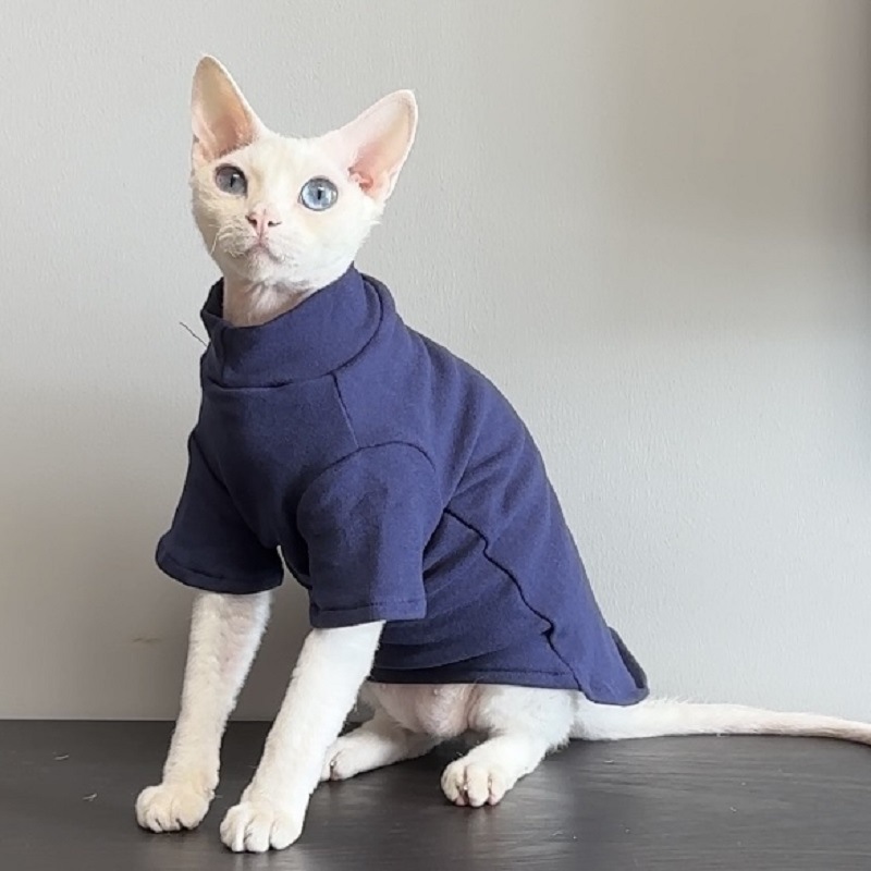 Hairless Cat Clothes Sphynx Autumn and Winter Warm Devon Cornish Curly Short-Legged Cat Autumn and Winter Clothing