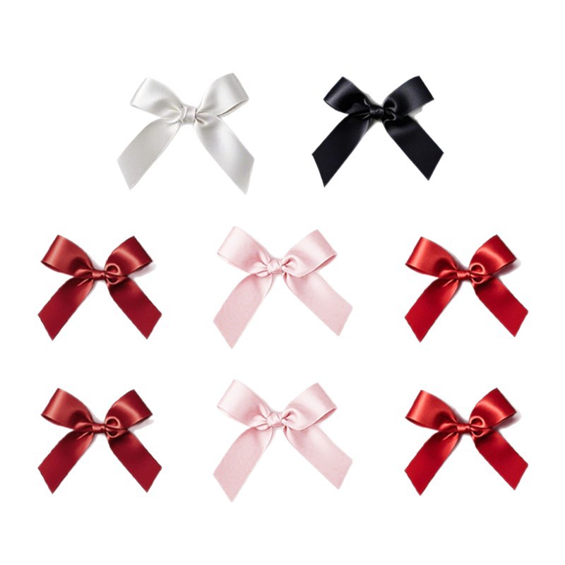 Spot 1.5cm Ribbon Accessories Webbing Gift Box Clothing Pure Color Red Small Bow Accessories Wholesale