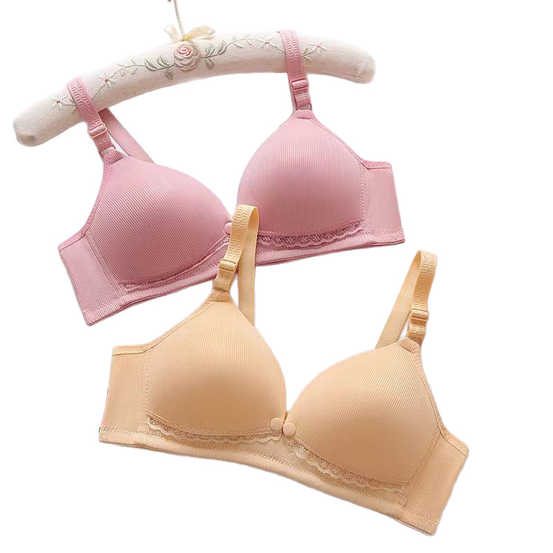 Cross-border Manufacturer's Non-wired Thin Cup Breastfeeding Big Breasts Appear Smaller Push-up Anti-sagging Bra Front Button Nursing Bra