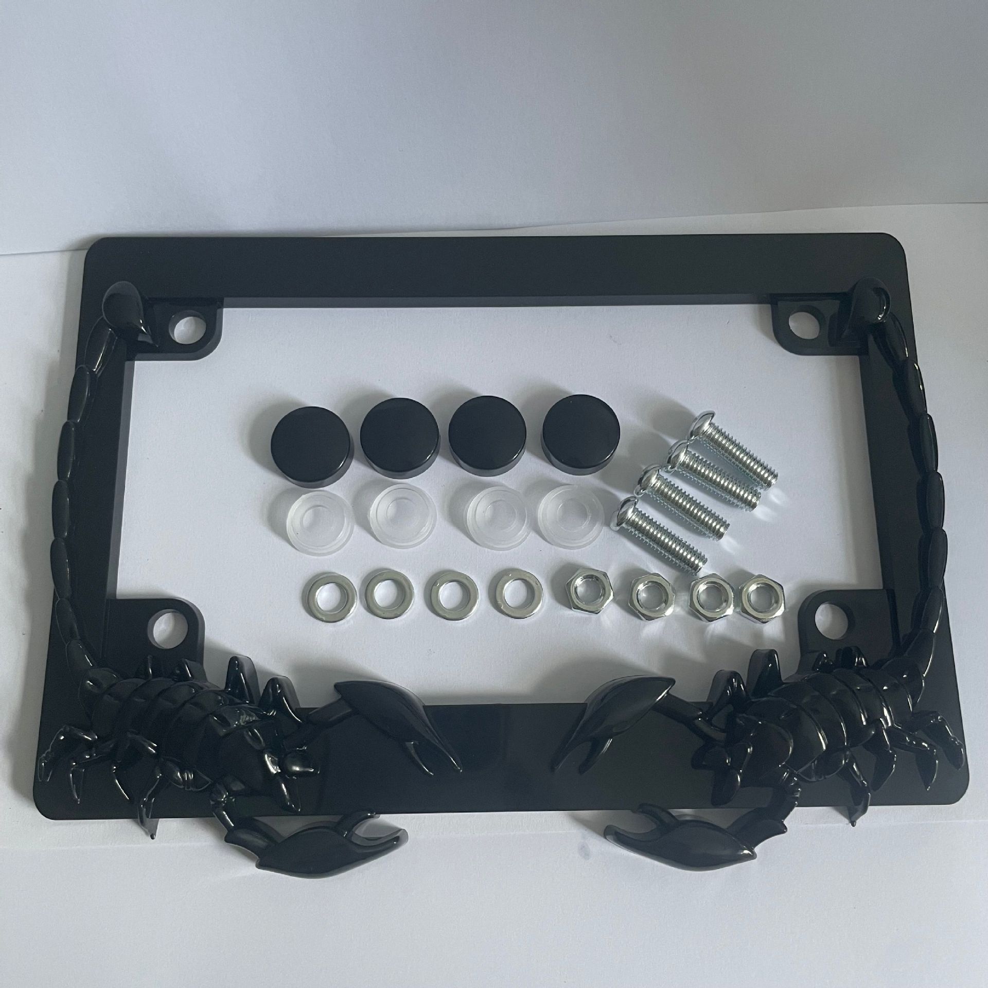 New Scorpion motorcycle license plate frame American personality motorcycle license plate frame ABS electroplating motorcycle license plate