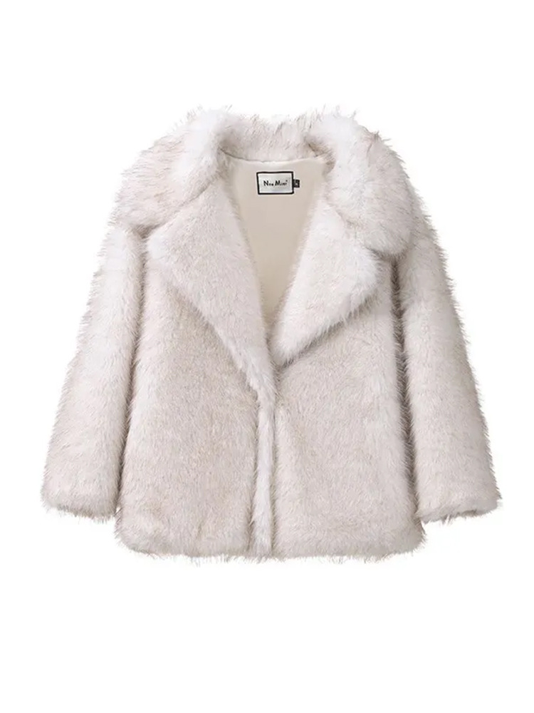 Faux Fur Coat Lapel Fashion Warm Women Clothing Autumn Winter Imitation Fur Jacket Manufacturer Wholesale 2025