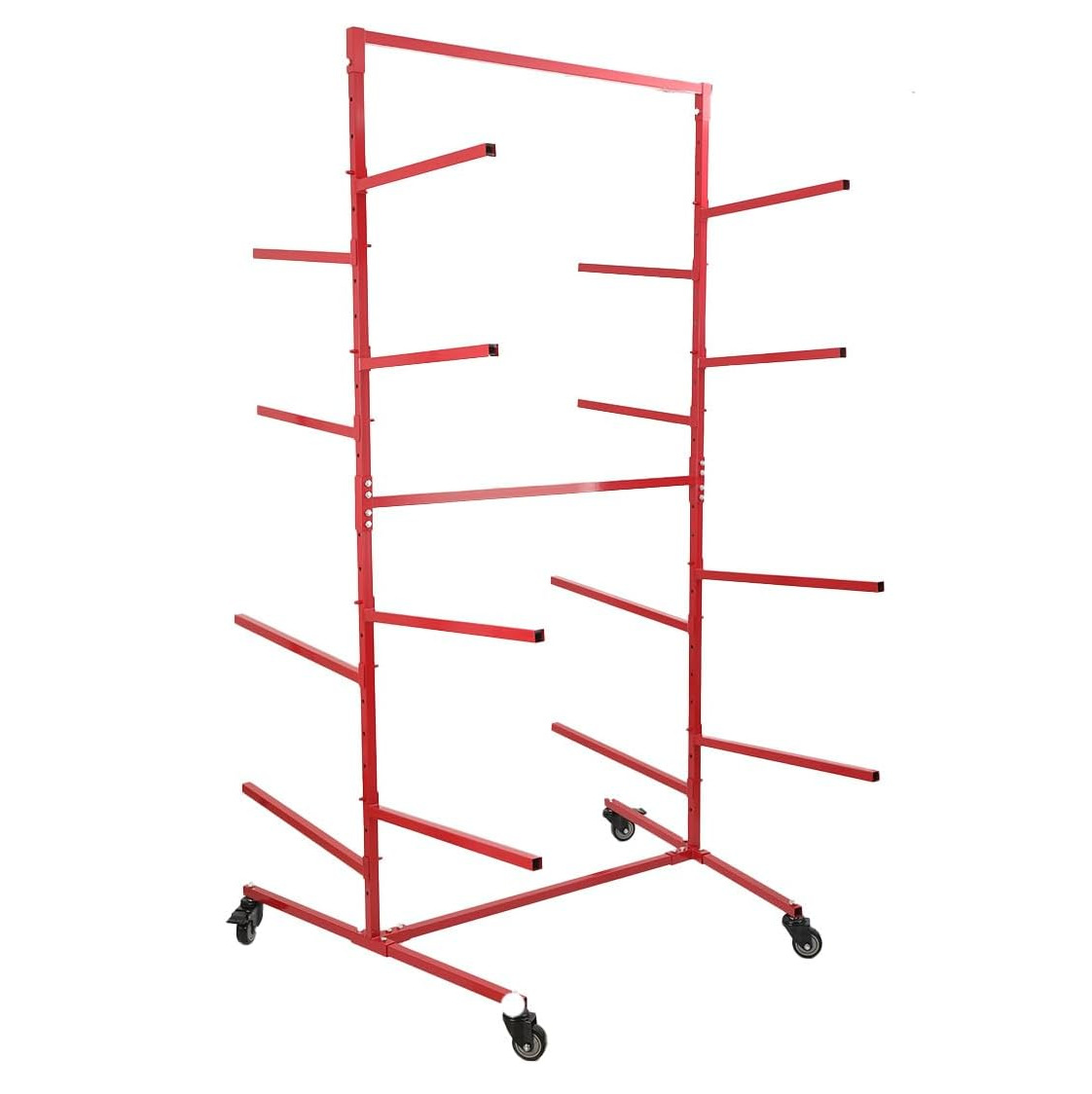 Передвижная двухсторонняя четырехслойная полка для хранения бамперов