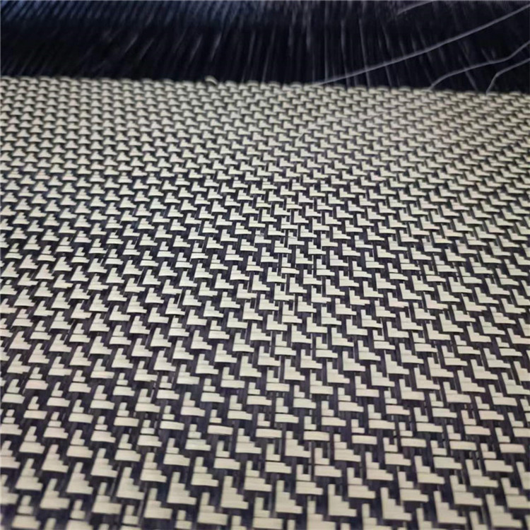 Factory Direct Sales Aromatic Carbon Plain Weave Mixed Fabric Triangle Pattern Aircraft Pattern Car Decoration Carbon Fiber Cloth Aramid Fiber Cloth