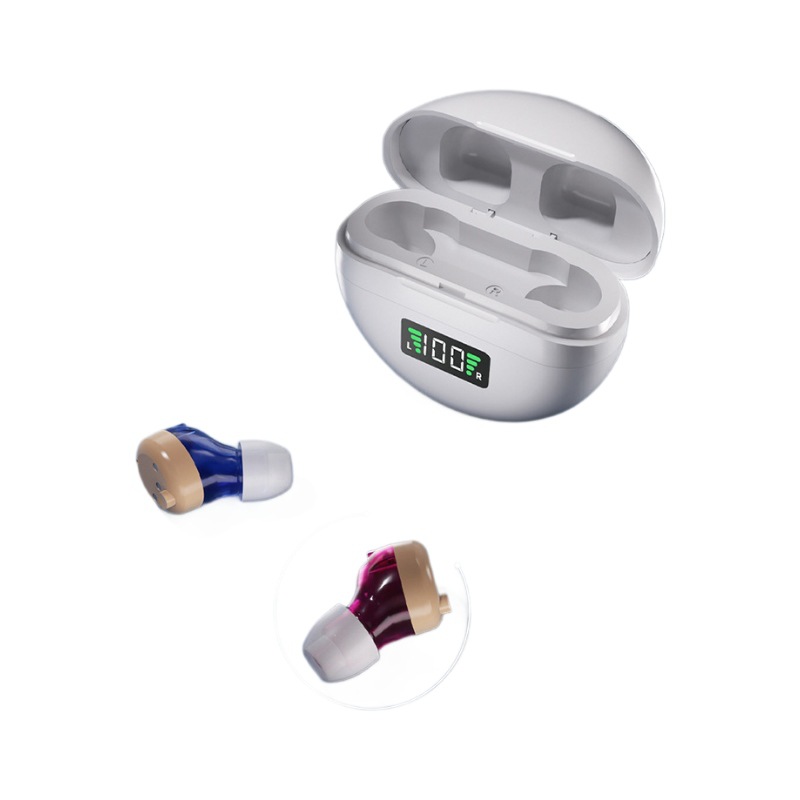 Amazon Cash Binaural TWS Digital Display Charging Bin Digital Noise Reduction Hearing Aid English Version