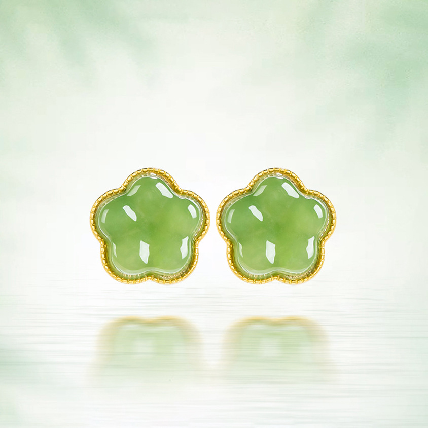 серьги из шпината, натуральный старый материал нефрит, персиковые серьги для женщин из серебра S925 оптом