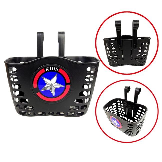 Children's Bicycle Basket Front Basket Universal Frame Basket Plastic Accessories Portable Detachable