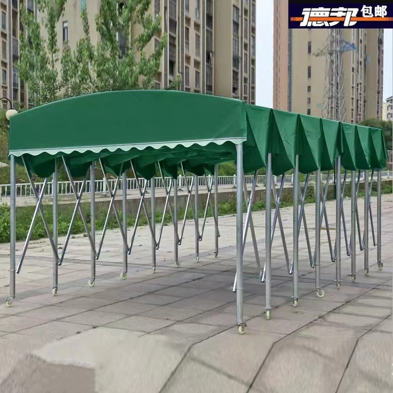 Factory Electric Push-pull Shed Warehouse Shed Outdoor Basketball Court Sunshade Telescopic Awning Sunshade Large Retractable Mobile Shed