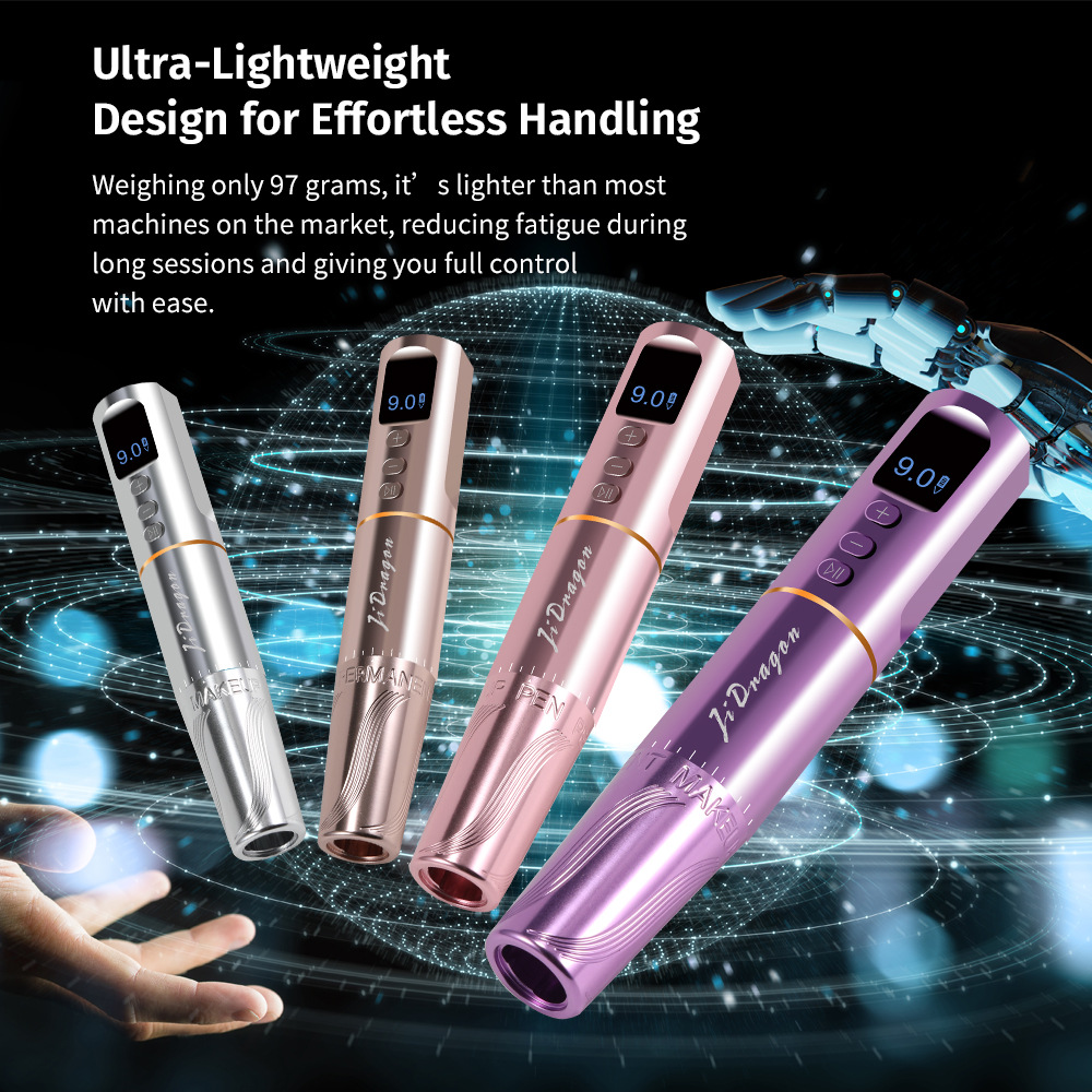 Cross-Border Tattoo Machine Battery All-In-One Eyebrow Tattoo Machine Low Frequency High Rotation Ultra-Quiet Ce Instrument Manufacturer