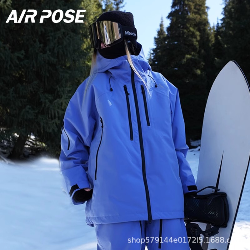 airpose Ski Suit Women's Snowboard 3L Professional 2024 New Winter Cotton Warm Waterproof Ski Top