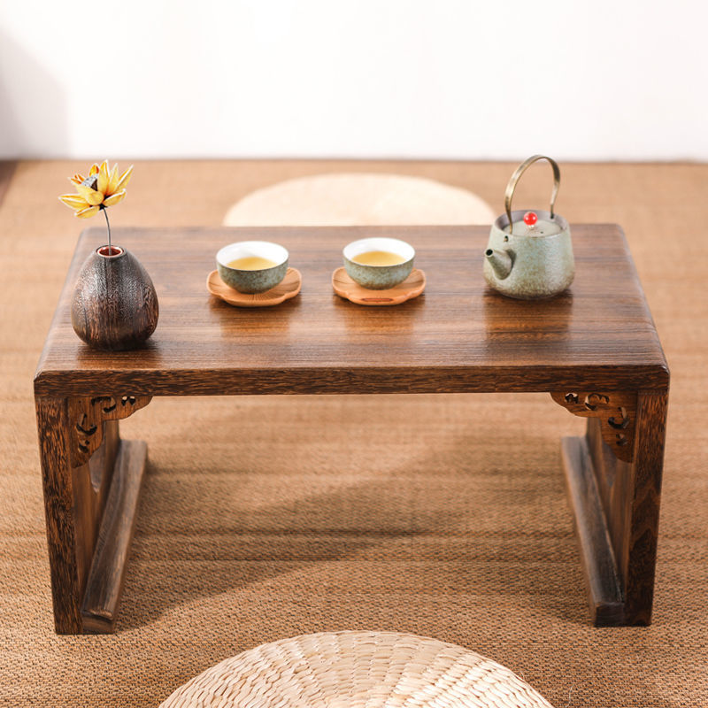 Стол для окна, татами стол, японский стиль, массивный деревянный маленький стол, кофейный столик, балконный стол, маленький стол для подоконника, канг-стол для дома