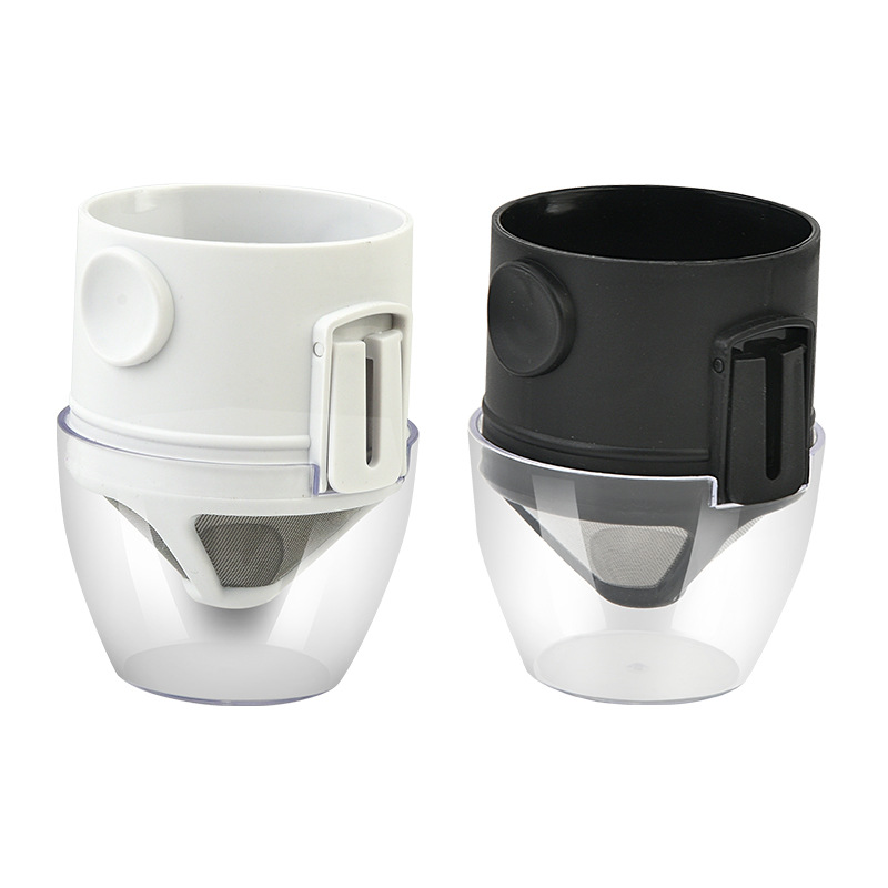 Coffee filter cup stainless steel filter free paper filter little angel portable folding hanging ear hand coffee filter cup