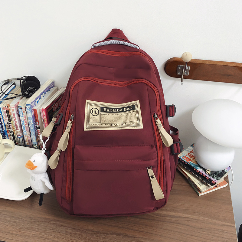 Cross-Border Backpack Women's Spring and Autumn Simple Travel Computer Backpack Male High School Junior High School Student Large Capacity Student School Bag