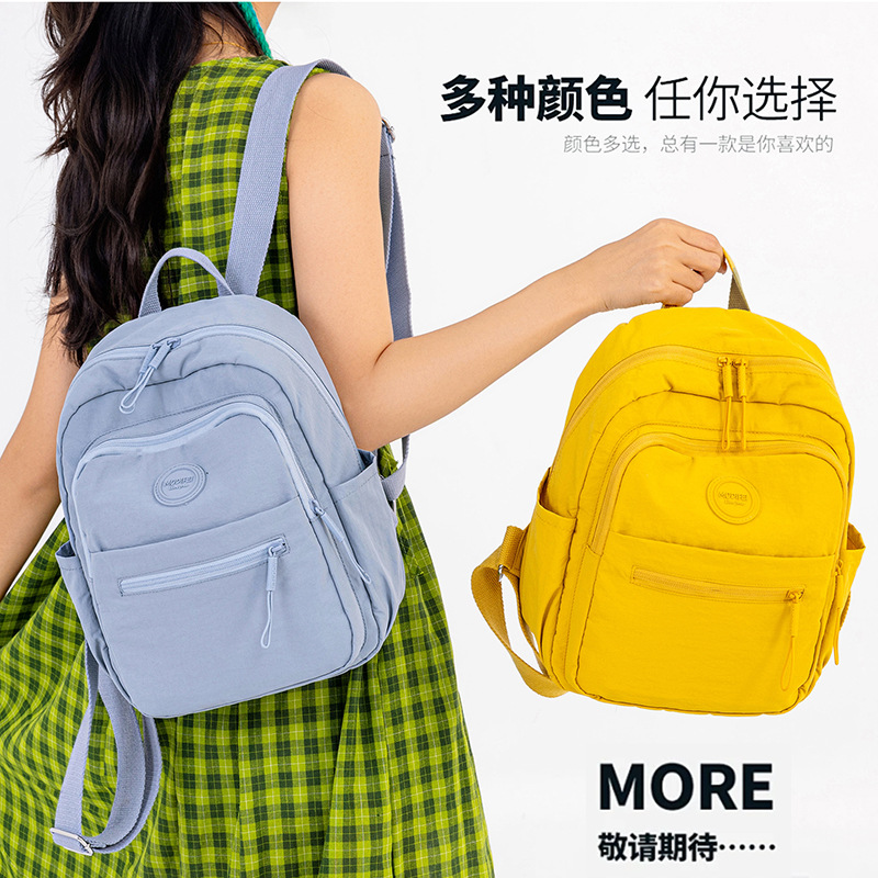 Нейлоновый рюкзак для женщин, новый большой объем 2025 года, модный, милый, легкий, сумка для школы и работы