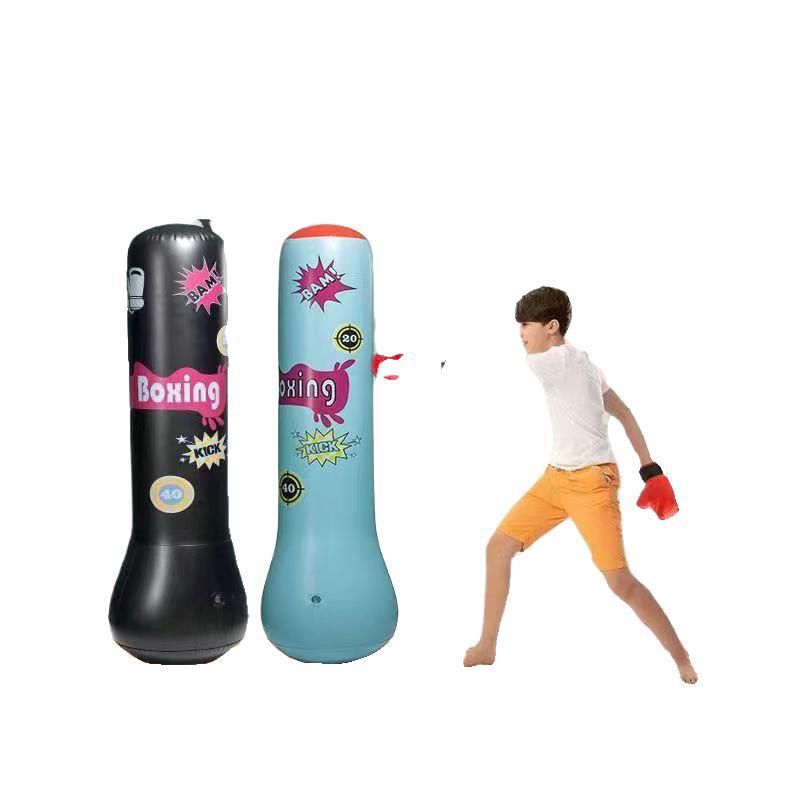 Children's Boxing Sandbag Tumbler Boxing Column Inflatable Fitness Vertical Sandbag Kidsren's Toy Boxing Training Equipment