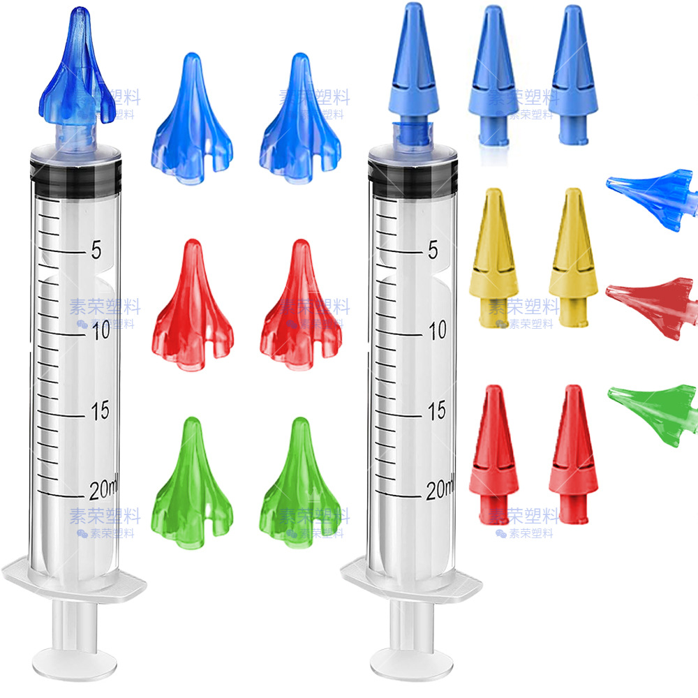 Cross-Border Syringe Ear Cleaner Household Convenient Ear Cleaner Earwax Cleaning Tool Syringe Ear Rinser Ear Cleaning Head