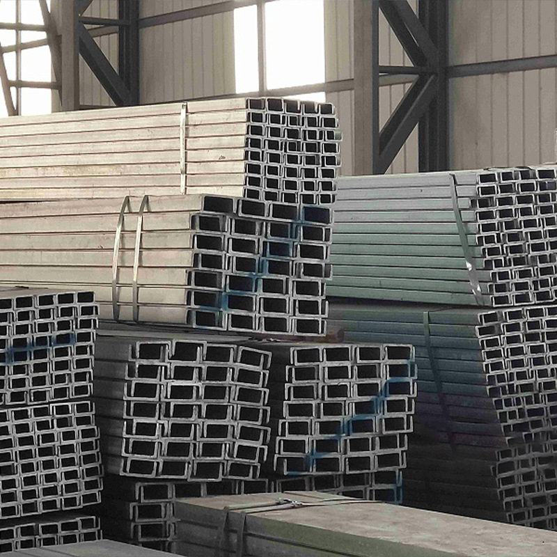 Galvanized Channel Steel in Stock Q235B National Standard Galvanized Black Material Channel Iron 10 # Hot Rolled Angle Steel National Standard Construction Steel Wholesale